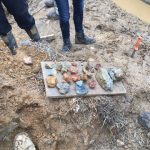 Various rocks found at the Artisan 4100 construction site by University of MD students